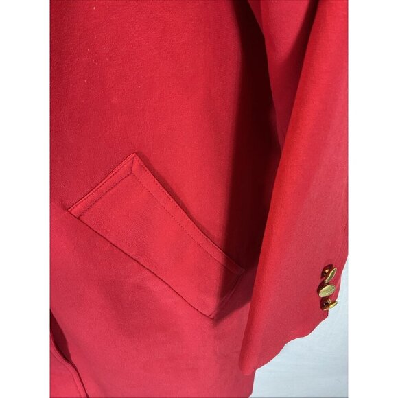 Diane Gilman Silk Duster long Jacket Trench Coat gold button Plus size 2X 56"‎ - Picture 5 of 13